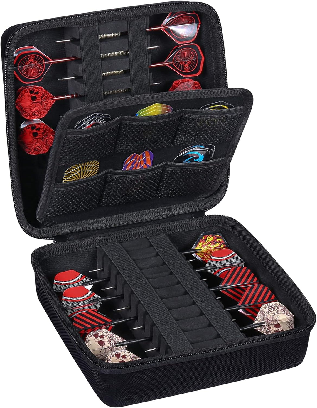 co2CREA Harte Eva Dart-Hülle für 20-Stahl Spitze oder weiche Spitze, Tragetasche mit Mesh-Taschen Sc