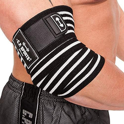 C.P.Sports Profi Ellenbogenbandagen | 1x Paar Gelenk/Arm/Ellenbogen Bandagen 130cm | Elbow Support f