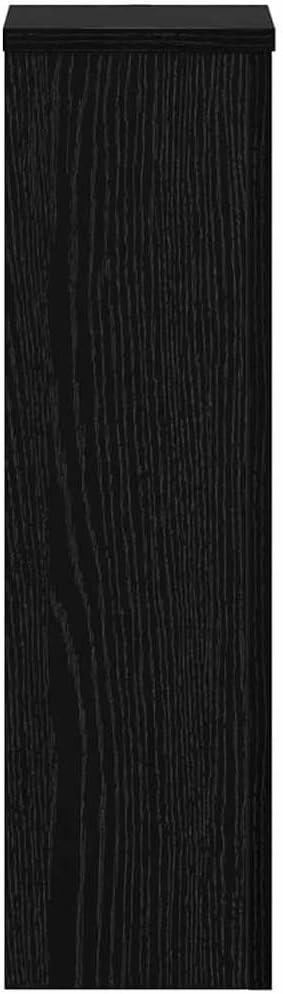 vidaXL Pflanzenständer 2er Set Schwarz Eiche 17 x 17 x 60 cm Aus Holz Minimalistische Innensäule für
