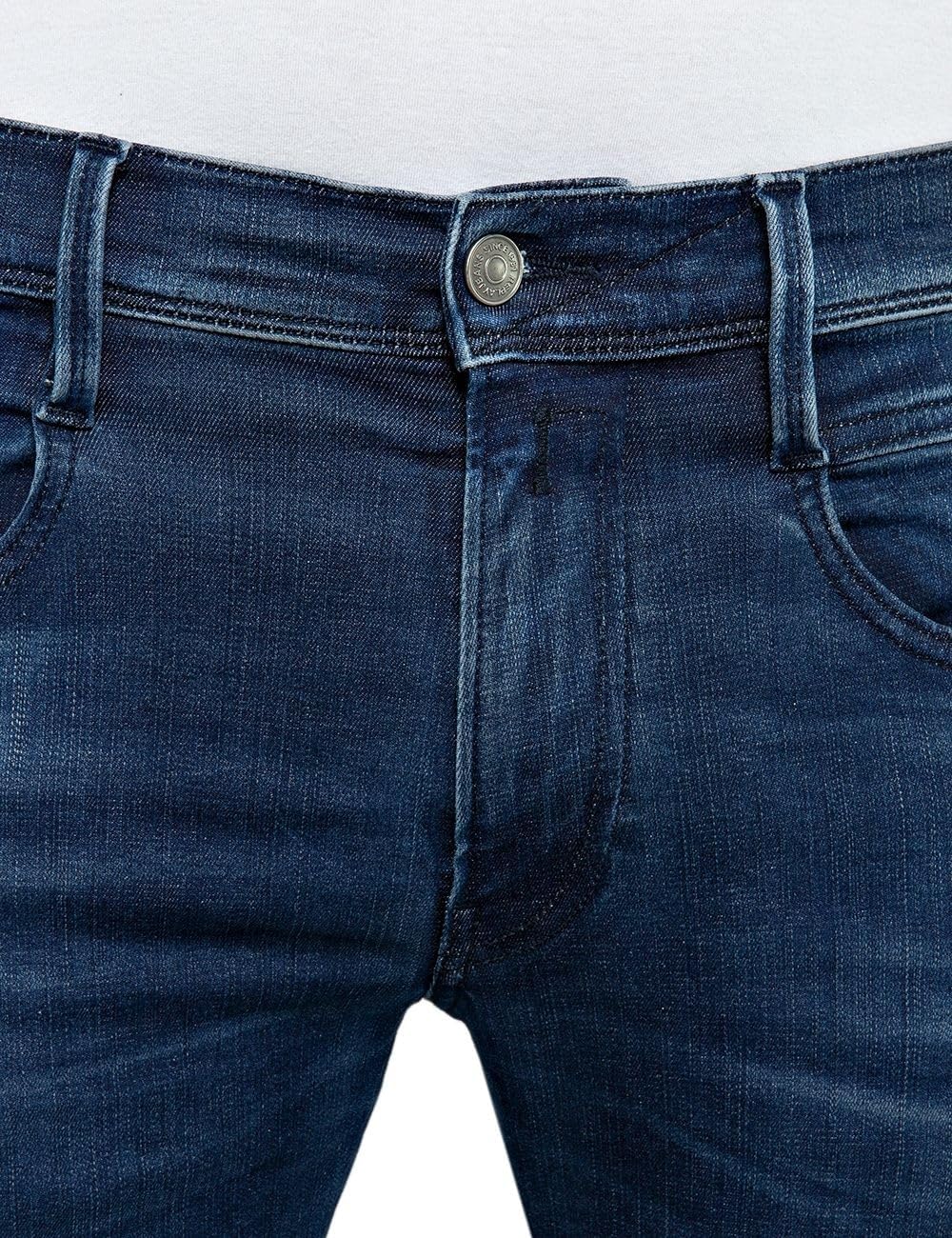 Replay Herren Jeans Anbass Slim-Fit Hyperflex Cloud mit Stretch 27W / 32L Dark Blue 007, 27W / 32L D