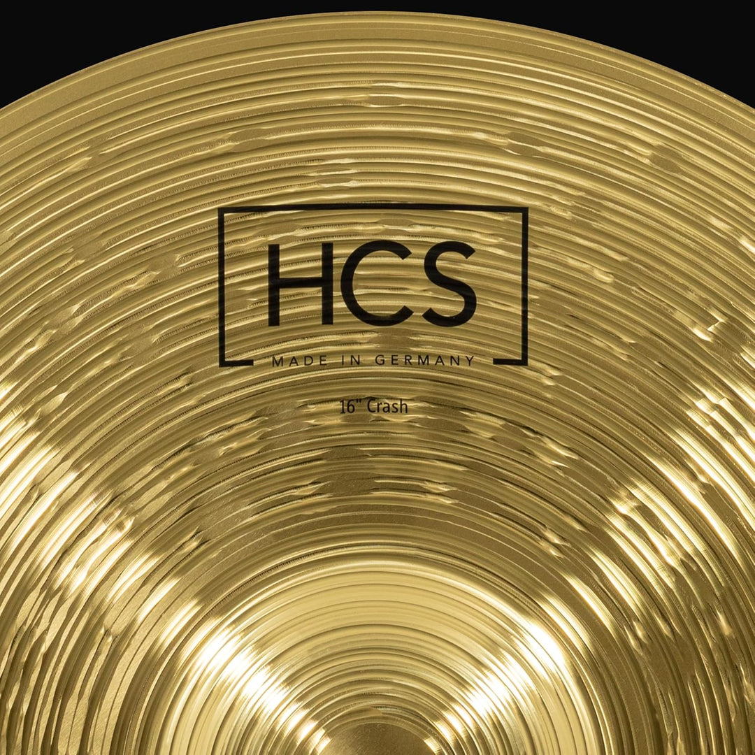 Meinl Cymbals HCS Crash 16 Zoll (Video) Schlagzeug Becken – (40,64cm) Messing – Traditionelles Finis