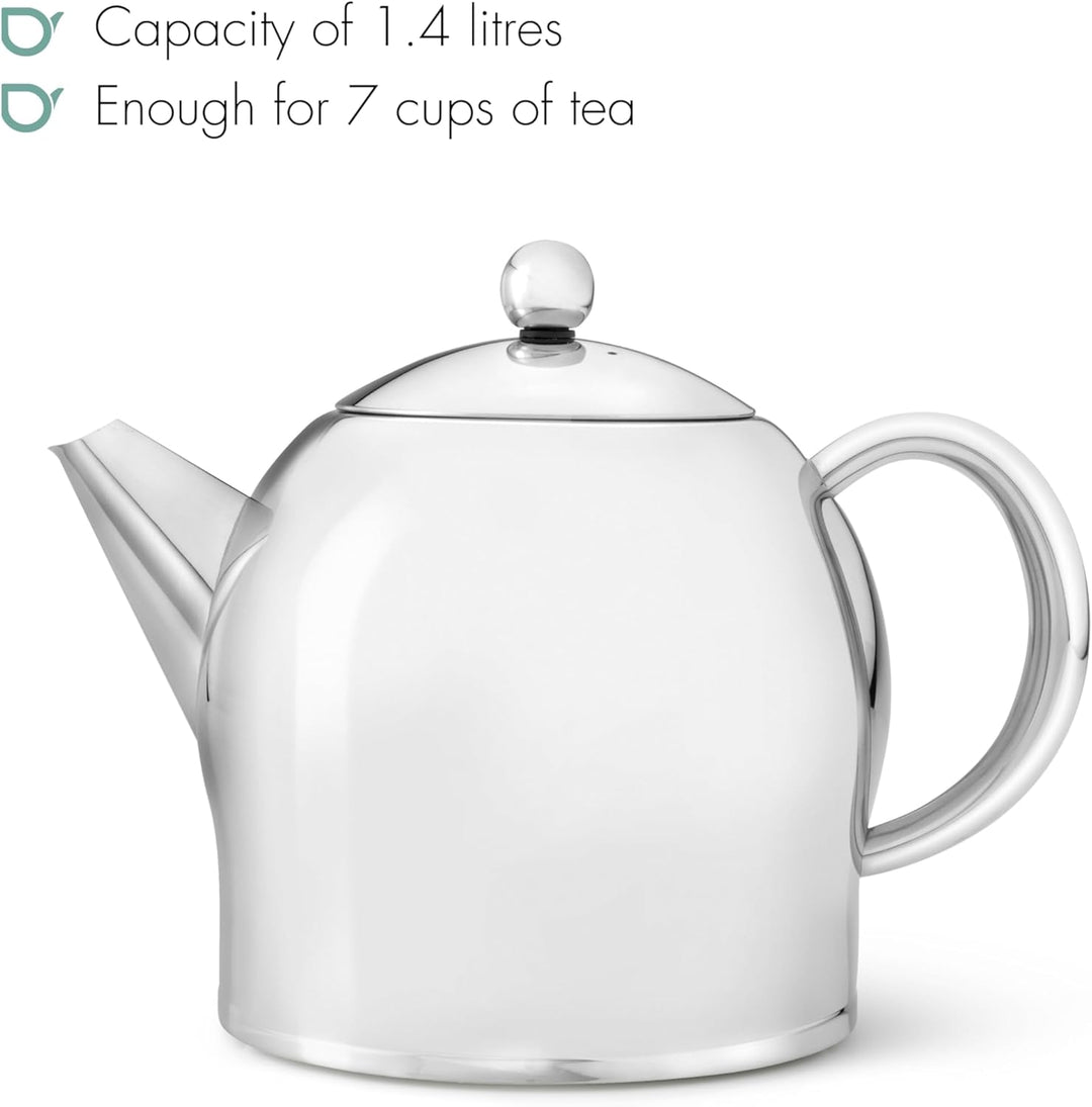Bredemeijer Menuet Santhee Teekanne, Edelstahl, 1,4 l 1,4 L Edelstahl, 1,4 L Edelstahl