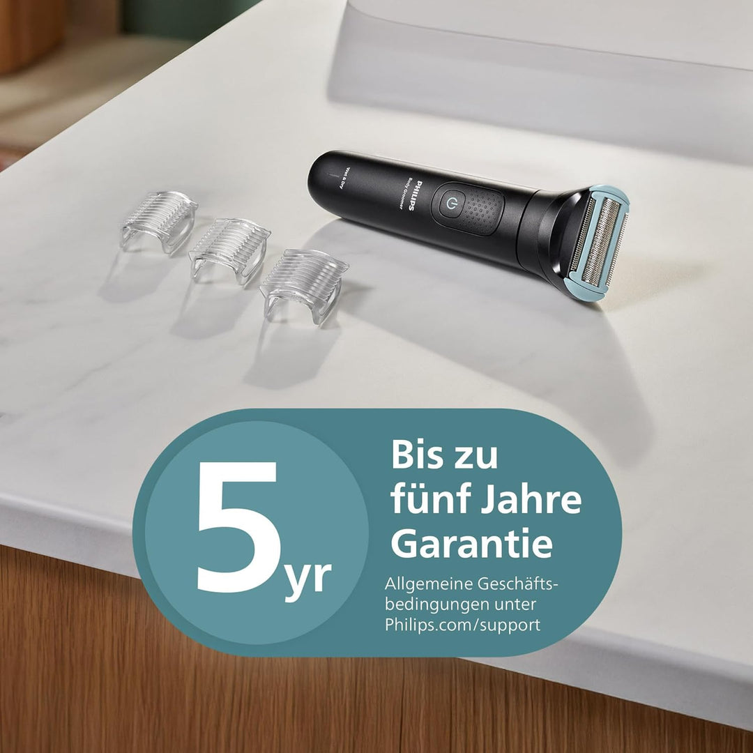 Philips Bodygroom Series 5000 – Trimmer für Männer mit Rasiersystem mit Dreifachschutz, auch zur Nut