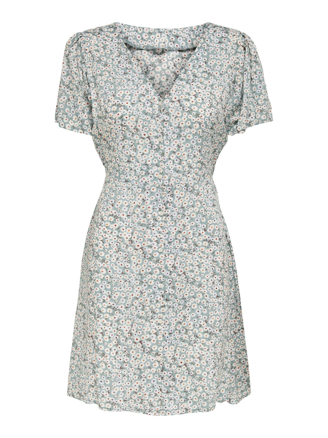 ONLY Female Kleid ONLEVIDA Kurzes Kleid XS Gray Mist/Aop:flower, XS Gray Mist/Aop:flower