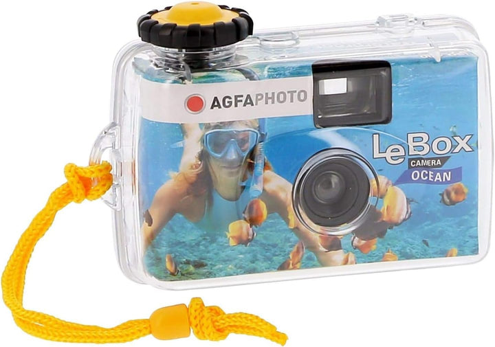AgfaPhoto Le Box Ocean Einwegkamera (wasserdicht, 400 ASA, 27 Aufnahmen), 3 Stück