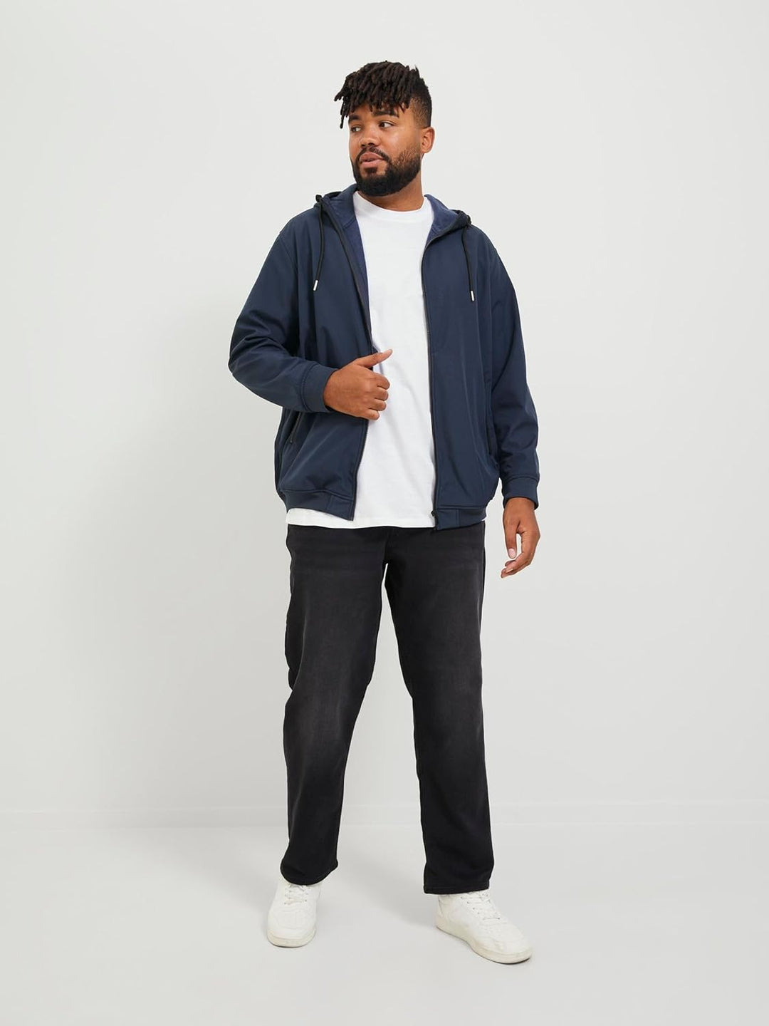 JACK & JONES Herren Jjebasic Softshell Hood Pls Jacke 5XL Navy Blazer, 5XL Navy Blazer