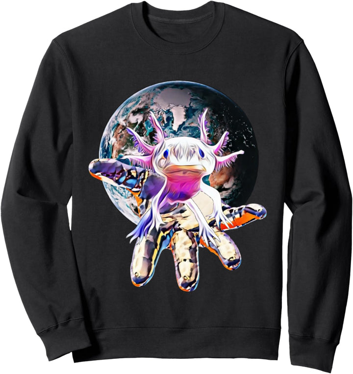 Axolotl Motiv Aquarium Amphibie Design Molch Tiermotiv Sweatshirt
