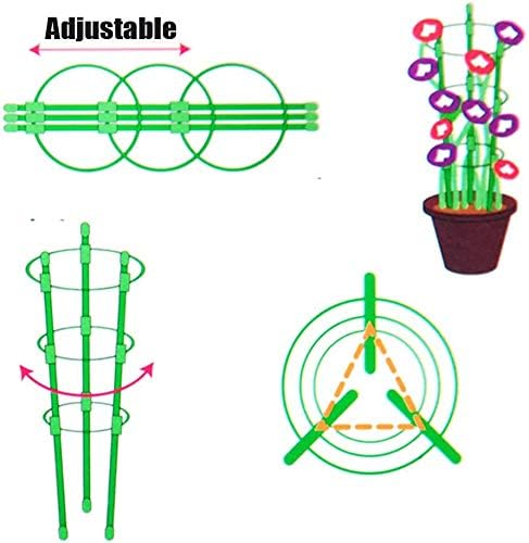 Gurkenturm Tomatenturm - Rankhilfe für Tomaten und Gurken, 45/60cm 5 Stück (H: 45cm)