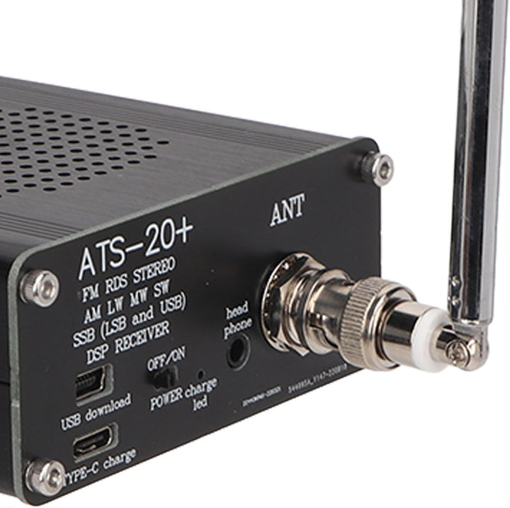 ATS 20+ Funkempfänger, Mehrere Kanäle, Weltweiter UKW-Rundfunk, PCB, Typ C, Tragbarer Kleiner Weltba