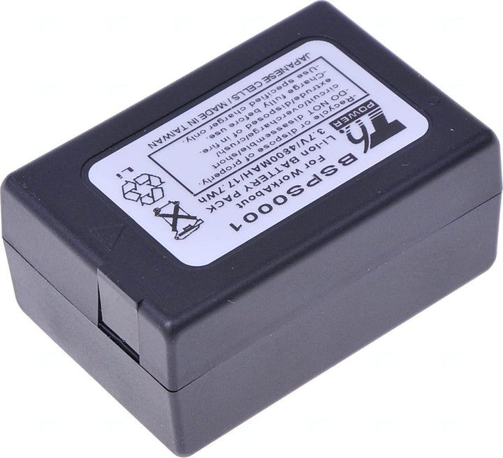 Akku für Zebra Barcode-Scanner, Teilenummer 1050192-002, Li-Ion, 3,7 V, 4800 mAh (17,7 Wh), schwarz