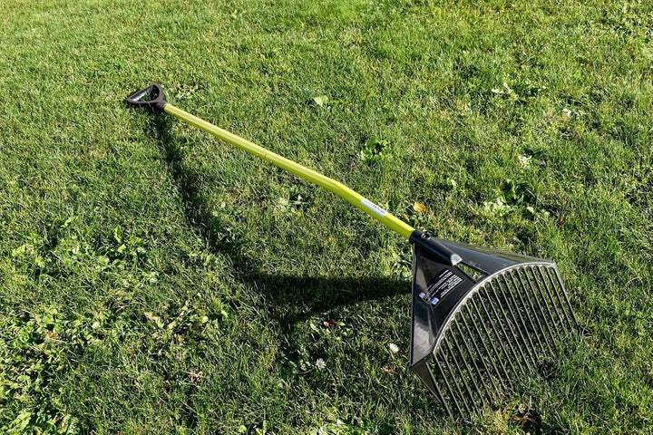 Schaufel-Rechen - Garten Harke mit Stiel - Geeignet als Schaufel, Rechen, Harke & Laubbesen 120x41cm