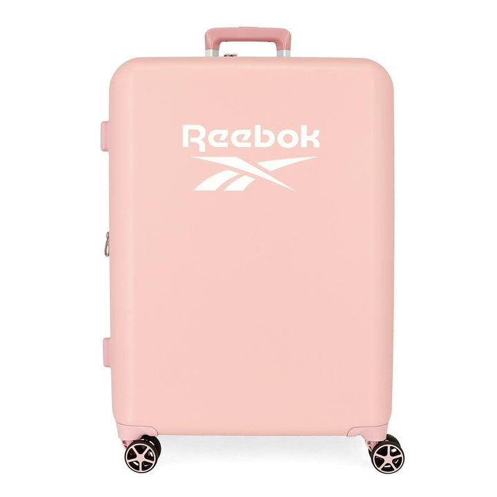 Reebok Roxbury Koffer, mittelgross, Rosa, 48 x 70 x 26 cm, fester ABS-Kunststoff, integrierter TSA-V