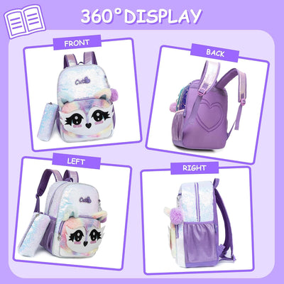HTgroce Schulrucksack Mädchen Teenager Schultasche Schulranzen Set Rucksack für Mädchen Schule Freiz