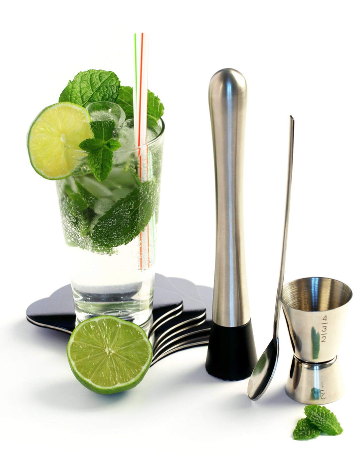 Yoko Design 1238 Mojito-Set aus Edelstahl, 21,6 x 17,5 x 5 cm, Grau