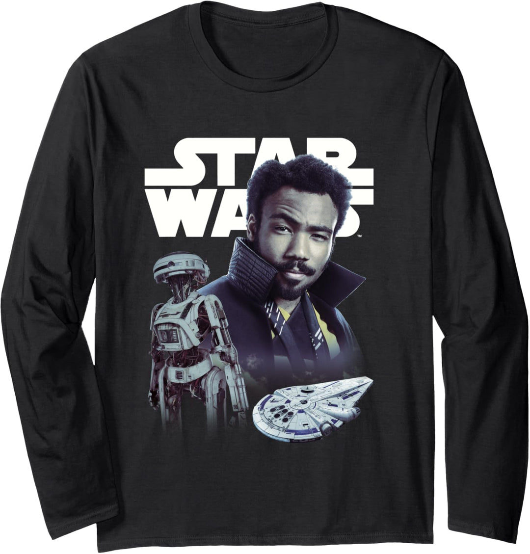 Star Wars Han Solo Movie Lando Story Logo Langarmshirt