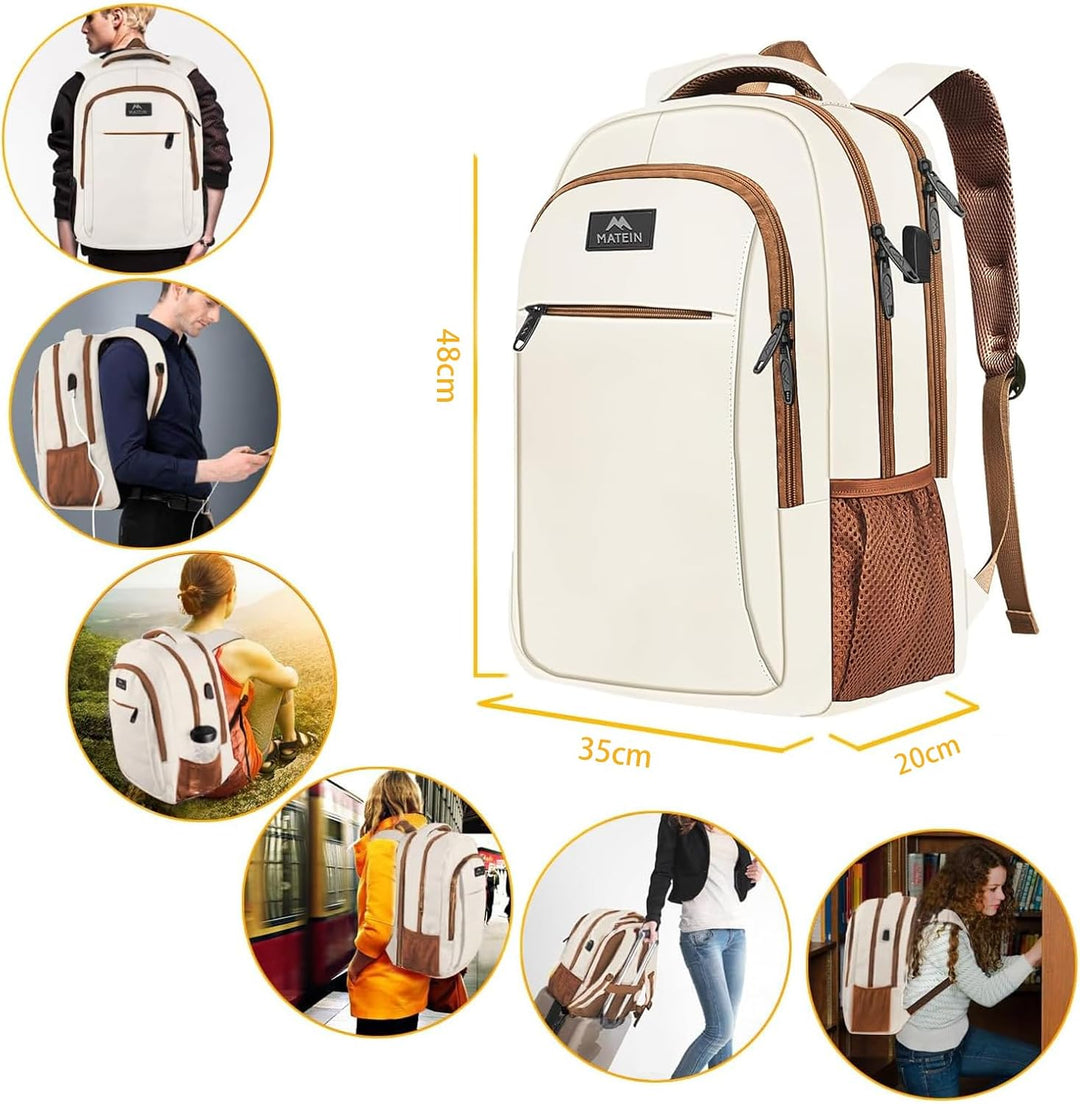 MATEIN Laptop Rucksack Damen, Grosser Schulrucksack Jungen 17,3 Zoll Backpack Notebook Laptoptasche