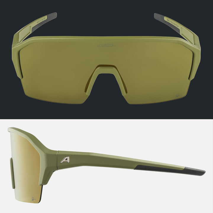 ALPINA RAM HR Q-LITE V - Verspiegelte, Kontrastverstärkende & Beschlagfreie Sport- & Fahrradbrille M