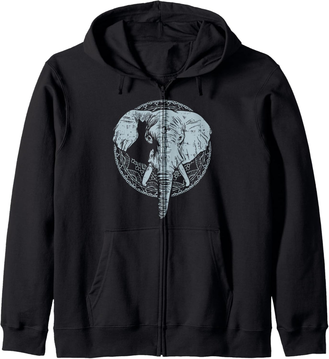 Yoga und Meditation Hamsa Hand Ganesha Elefant Kapuzenjacke