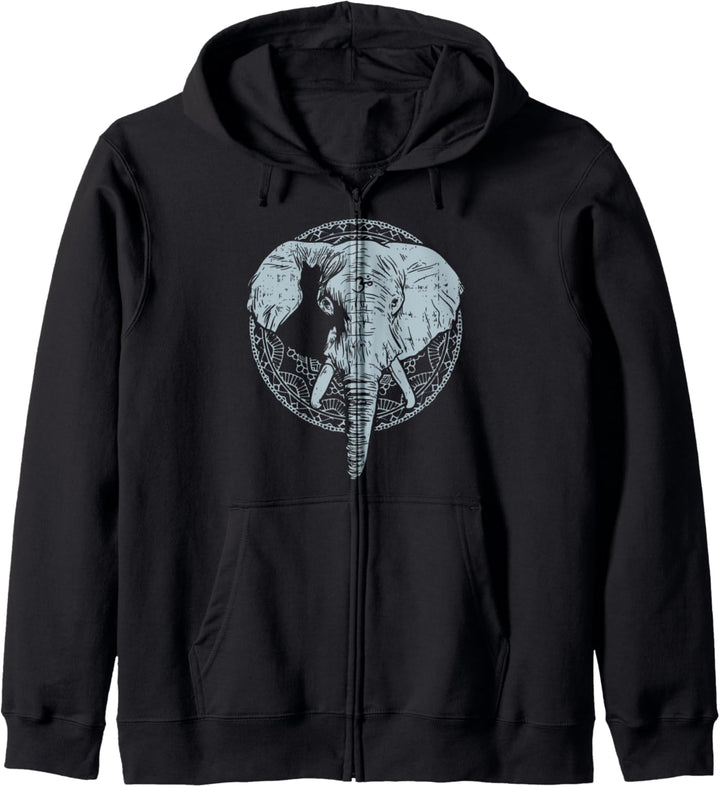 Yoga und Meditation Hamsa Hand Ganesha Elefant Kapuzenjacke