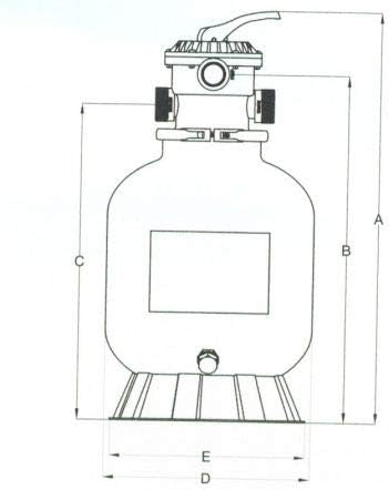 SPIRATO Sandfilter 400 für Schwimmbad Sandfilterkessel ohne Pumpe