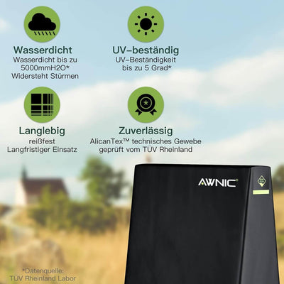 Awnic Tischtennisplatte Abdeckung Outdoor Pingpong Schutzhülle Tischtennis Abdeckhaube Reissfest Was