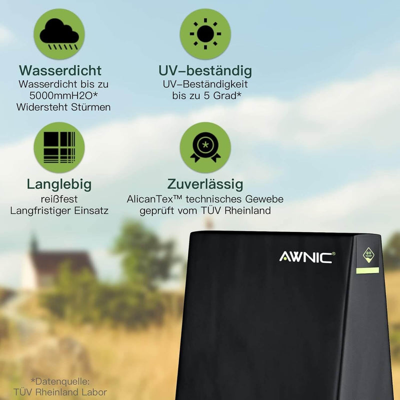 Awnic Tischtennisplatte Abdeckung Outdoor Pingpong Schutzhülle Tischtennis Abdeckhaube Reissfest Was