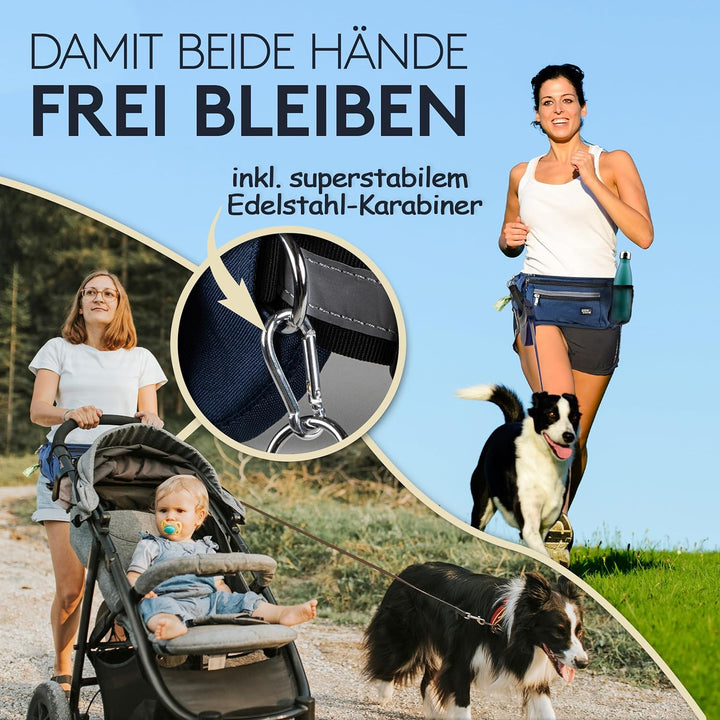 PAWZONE® Futterbeutel Hunde - Leckerlibeutel für Hunde - Bauchtasche für Hunde Zubehör - Leckerlitas