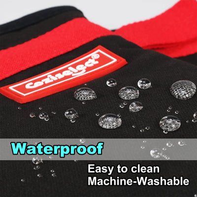 Coziselect Ofenhandschuhe, Hitzebeständige Handschuhe, Silikon Anti-Rutsch Design, Magnetisches Desi
