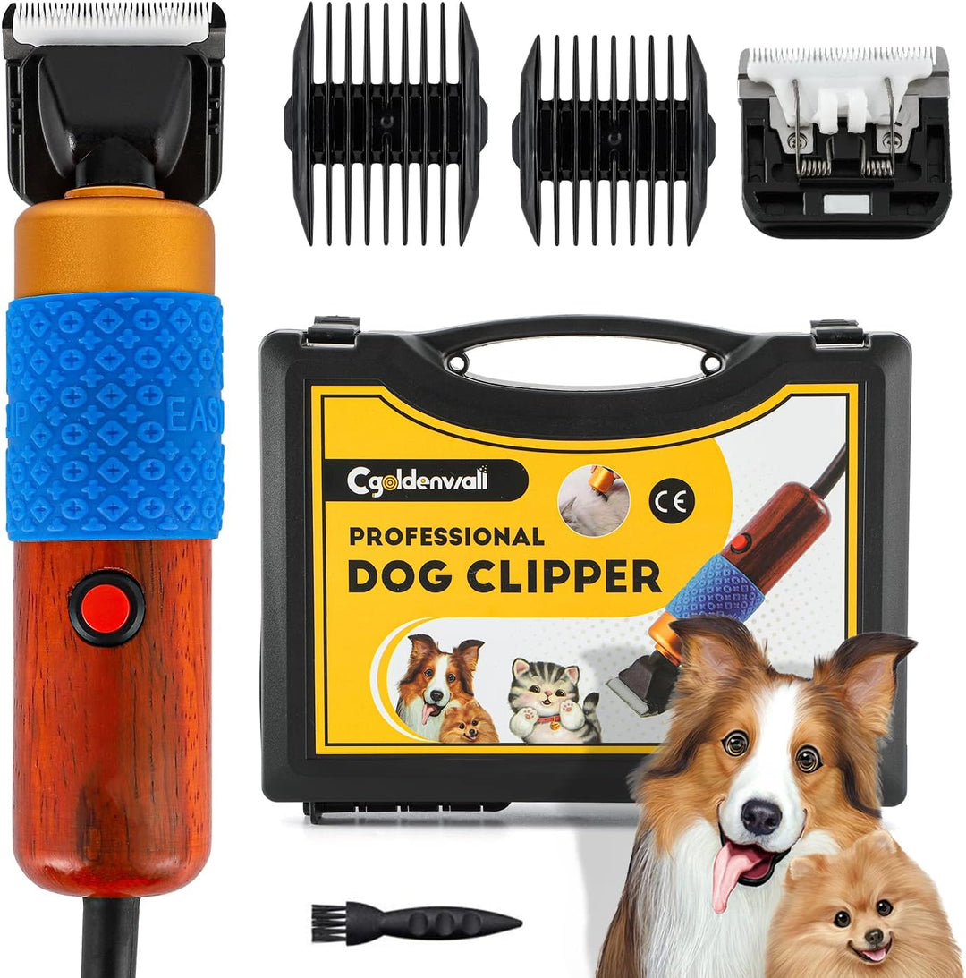 CGOLDENWALL 200W Hundeschermaschine Leise Profi Hund Katze Tierhaarschneider mit 3m Kabel, einstellb