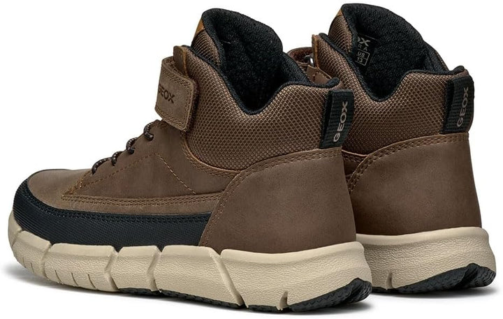 Geox Jungen J Flexyper Boy Sneaker 28 EU Dk Brown, 28 EU Dk Brown