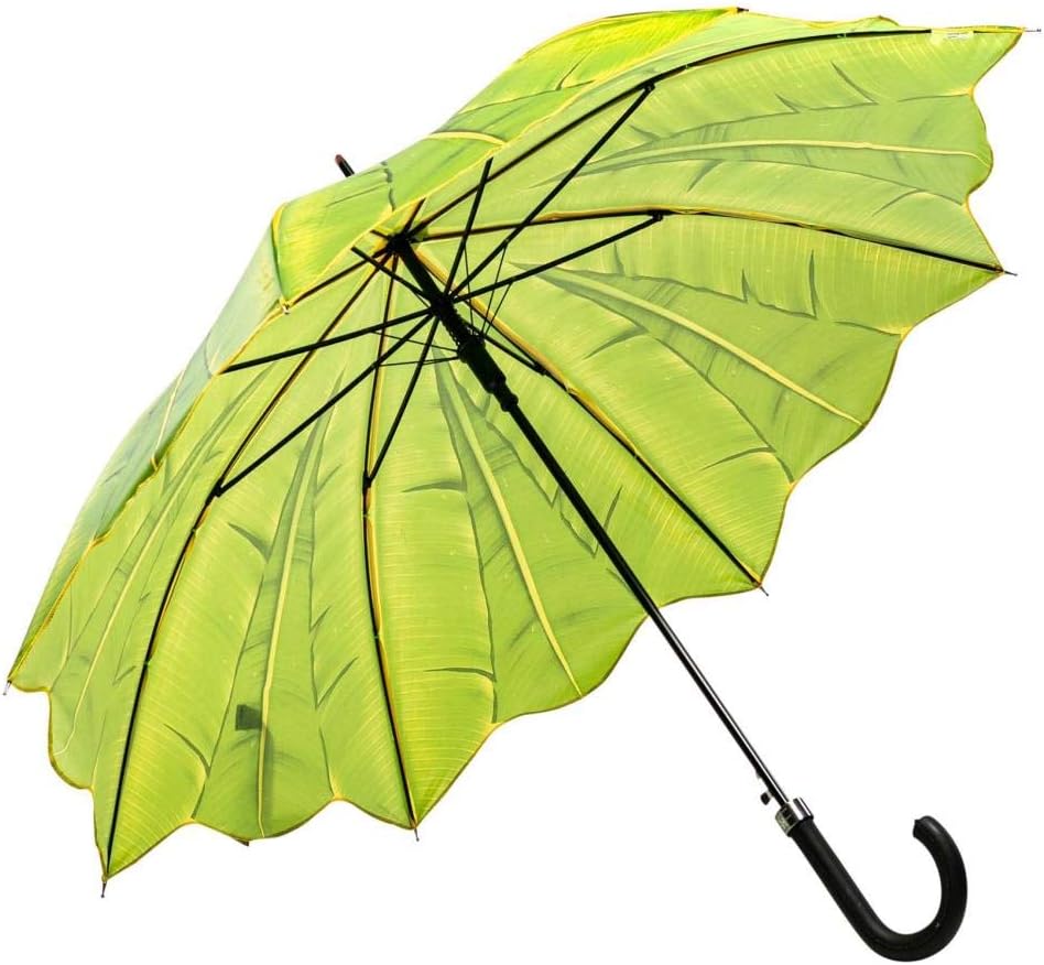 LUCKYWEATHER Regenschirm Stockschirm Damen/Herren Motiv Palme Auf-Automatik I Stockregenschirm gross