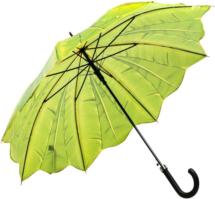 LUCKYWEATHER Regenschirm Stockschirm Damen/Herren Motiv Palme Auf-Automatik I Stockregenschirm gross