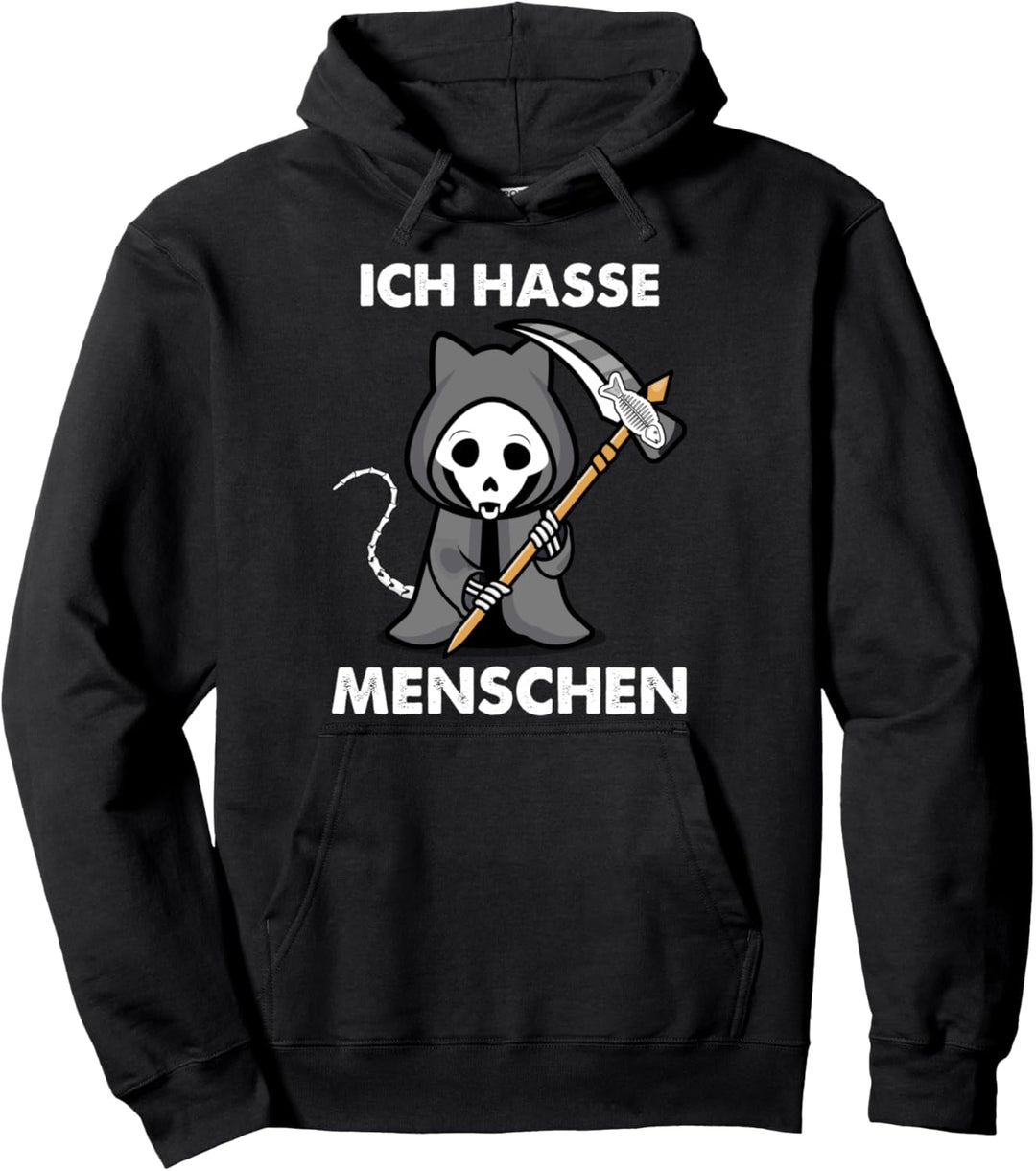 Ich Hasse Menschen Katze Pullover Hoodie
