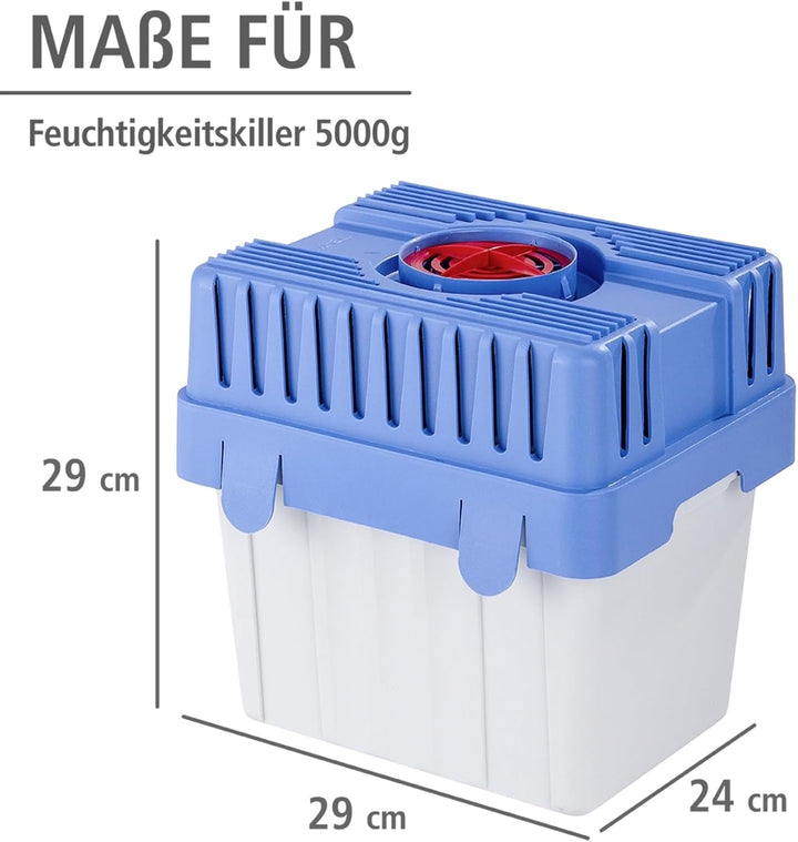 WENKO Feuchtigkeitskiller mit 5 kg Granulatblock, Raumentfeuchter, fasst bis zu 8 l Feuchtigkeit, la