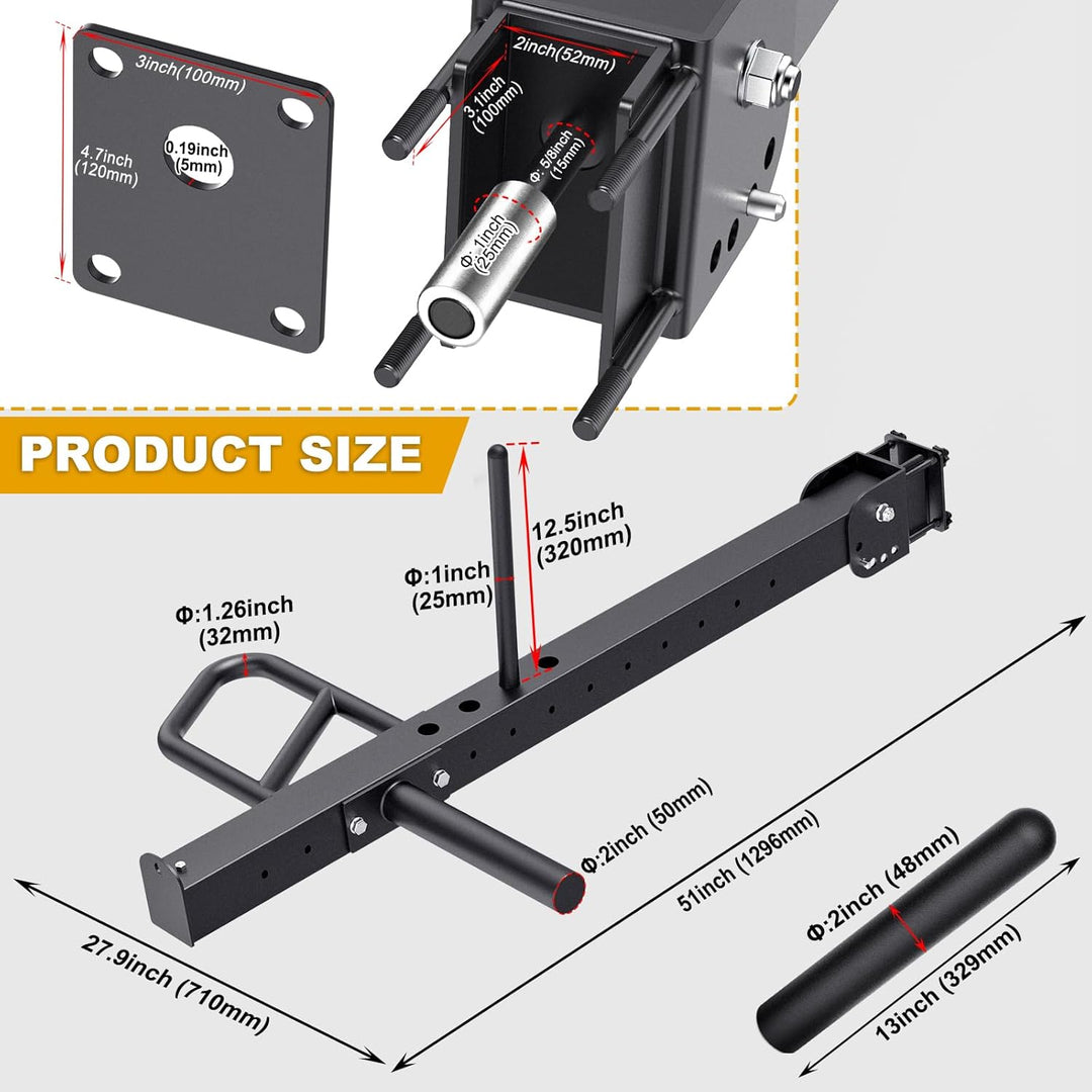 Kipika Power Rack Jammer Arms – Verstellbare Höhe & Winkel Hebelarmsystem für Power Cages mit 1,6 cm