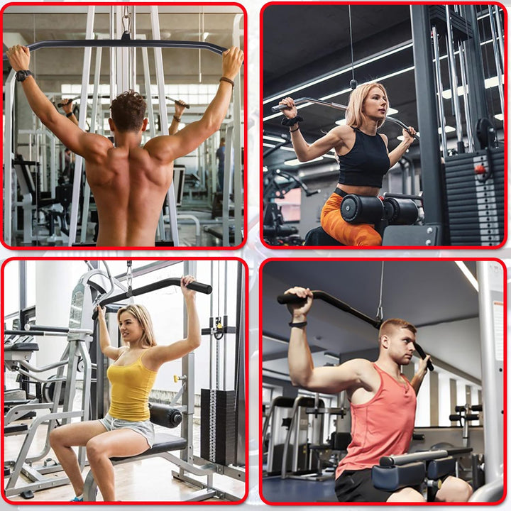 Latzugstange Bizeps Stange Gerade Stange DIY Klimmzugstangen mit Handgriffen Latzug Pulldown Trainin
