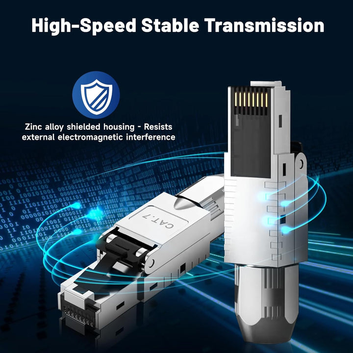 CAT 7 RJ45 Stecker Netzwerkstecker, rj45 stecker werkzeuglos LSA, vollgeschirmt STP, 10 Gbit/s (10GB