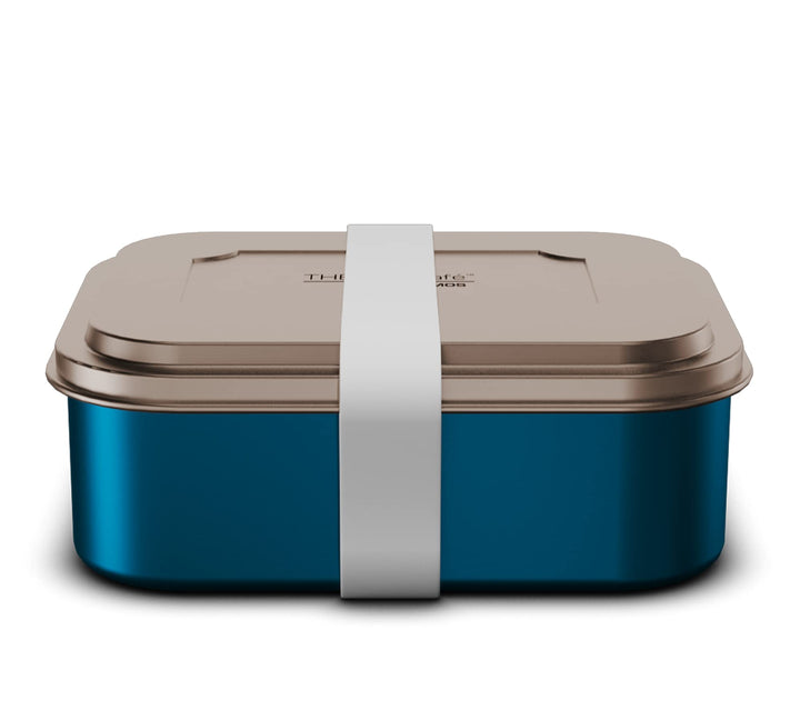 ThermoCafé by THERMOS SANDWICH BOX 0,80 l, teal, Brotdose aus Edelstahl, Pausenbrot für Uni, Schule,