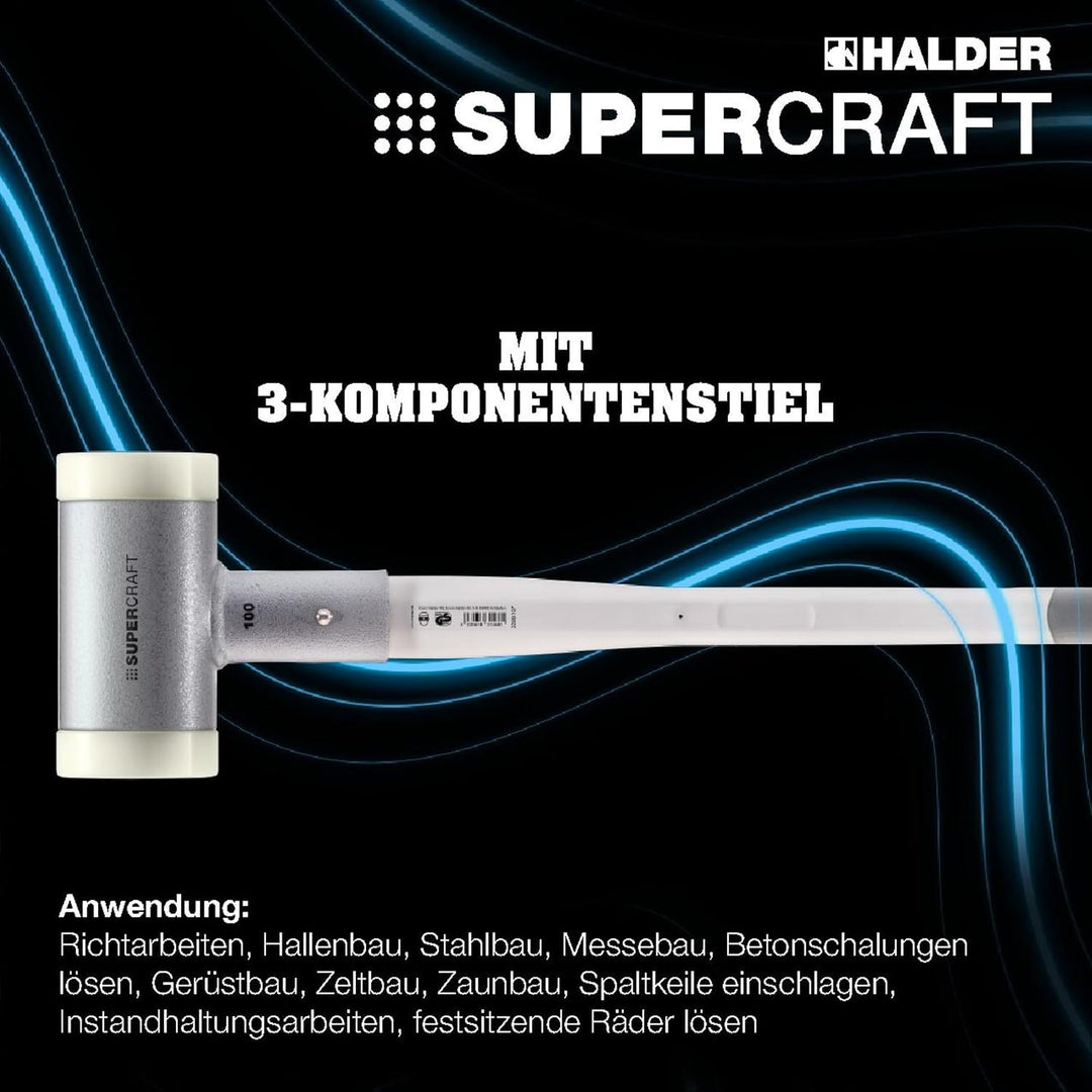 HALDER mit bruchsicherem Stahlrohrstiel und ergonomisch geformtem, rutschsicherem Griff | Ø=70 mm |
