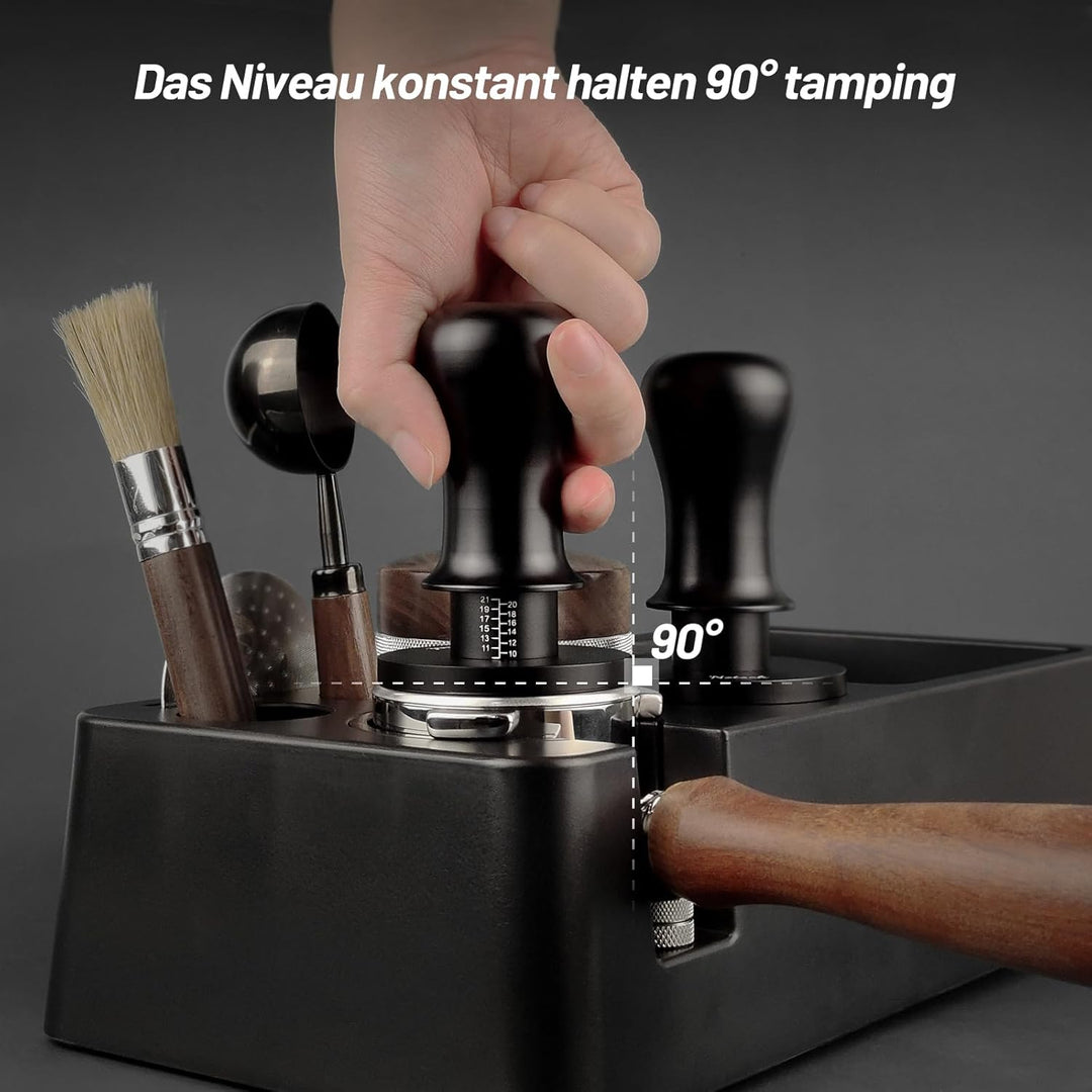 NOTSEK Tamper 58mm, Ripple Base Kaffee Tamper mit 30lbs Anpressdruck, Tamper Druckregulierend Basis