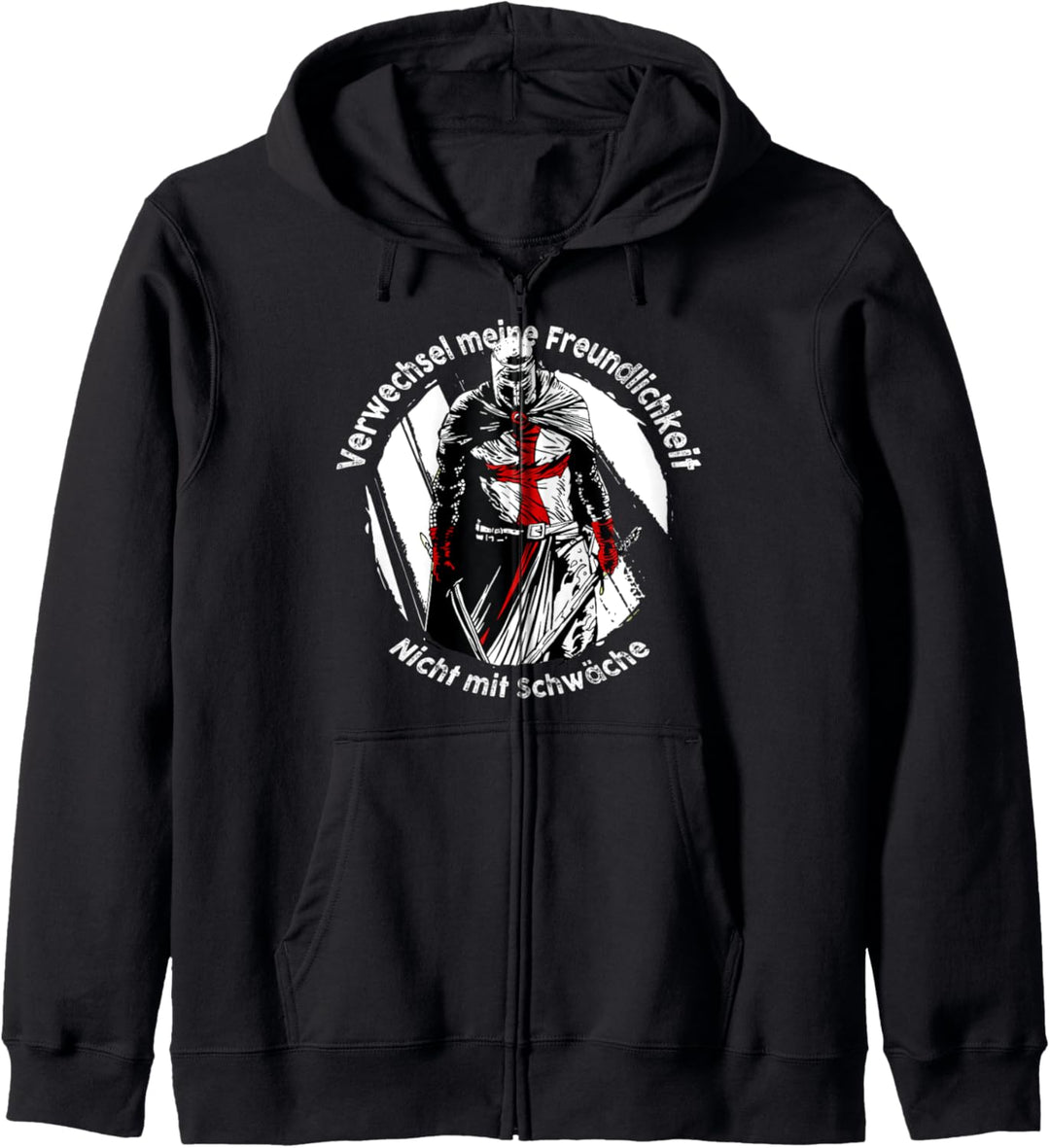 Kreuzzug Ritter Crusader Deus Vult Tempelritter Kapuzenjacke