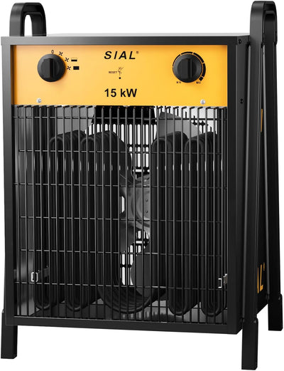 Sial Elektroheizgeräte,15kW Heizgebläse Mit 3 Stufen Der Regulierung/Überhitzungsschutz/Rutschfeste