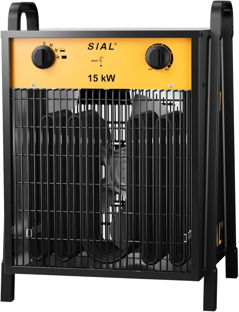 Sial Elektroheizgeräte,15kW Heizgebläse Mit 3 Stufen Der Regulierung/Überhitzungsschutz/Rutschfeste
