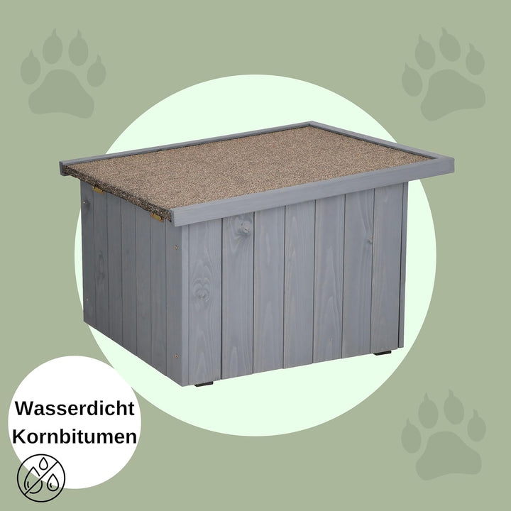 Katzenhaus Outdoor Winterfest, Katzenhaus Isoliert, Clawsable, Holz Outdoor, Katzenhütte 49,5 x 58 x