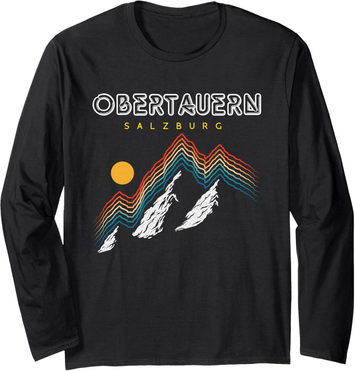 Obertauern Salzburg - Österreich Retro 80s Ski Geschenk Langarmshirt