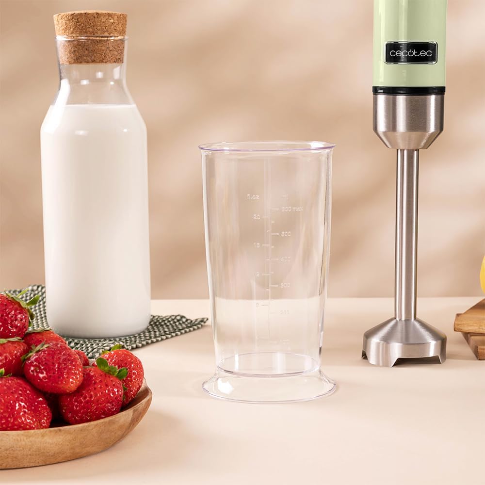 Cecotec Stabmixer Power RetroGreen 1200MAX Cream&Crush, Maximalleistung 1200 W, CrossBlades-Technolo