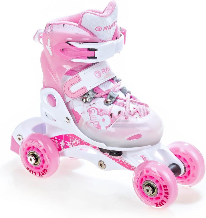 Raven 3in1 Verstellbare Kinder Inline Skates Princess - Inliner Triskates - Rollschuhe Kugellager Ab