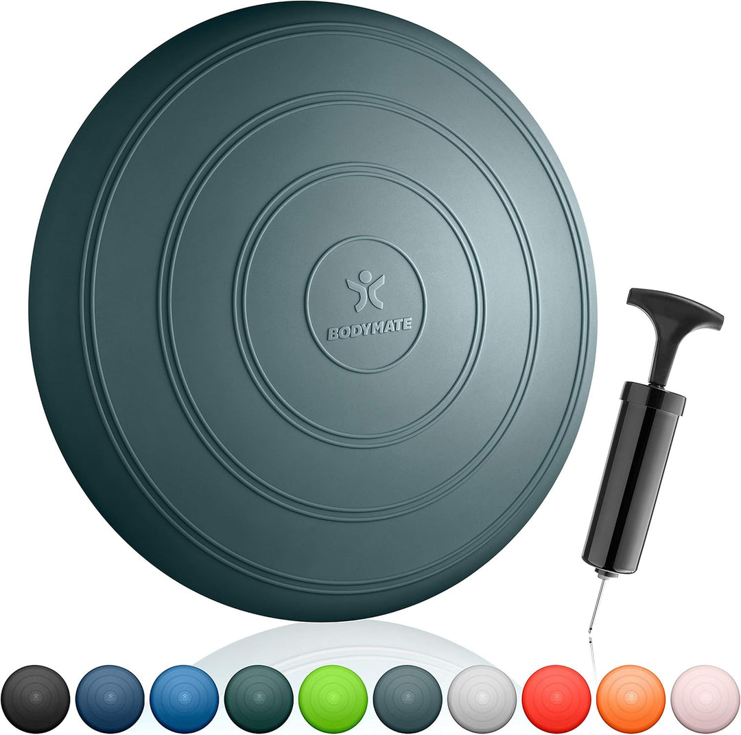 BODYMATE Ballsitzkissen COMFORT inkl. Pumpe 33cm Durchmesser - Balance-Kissen, Sitzballkissen, Luftk