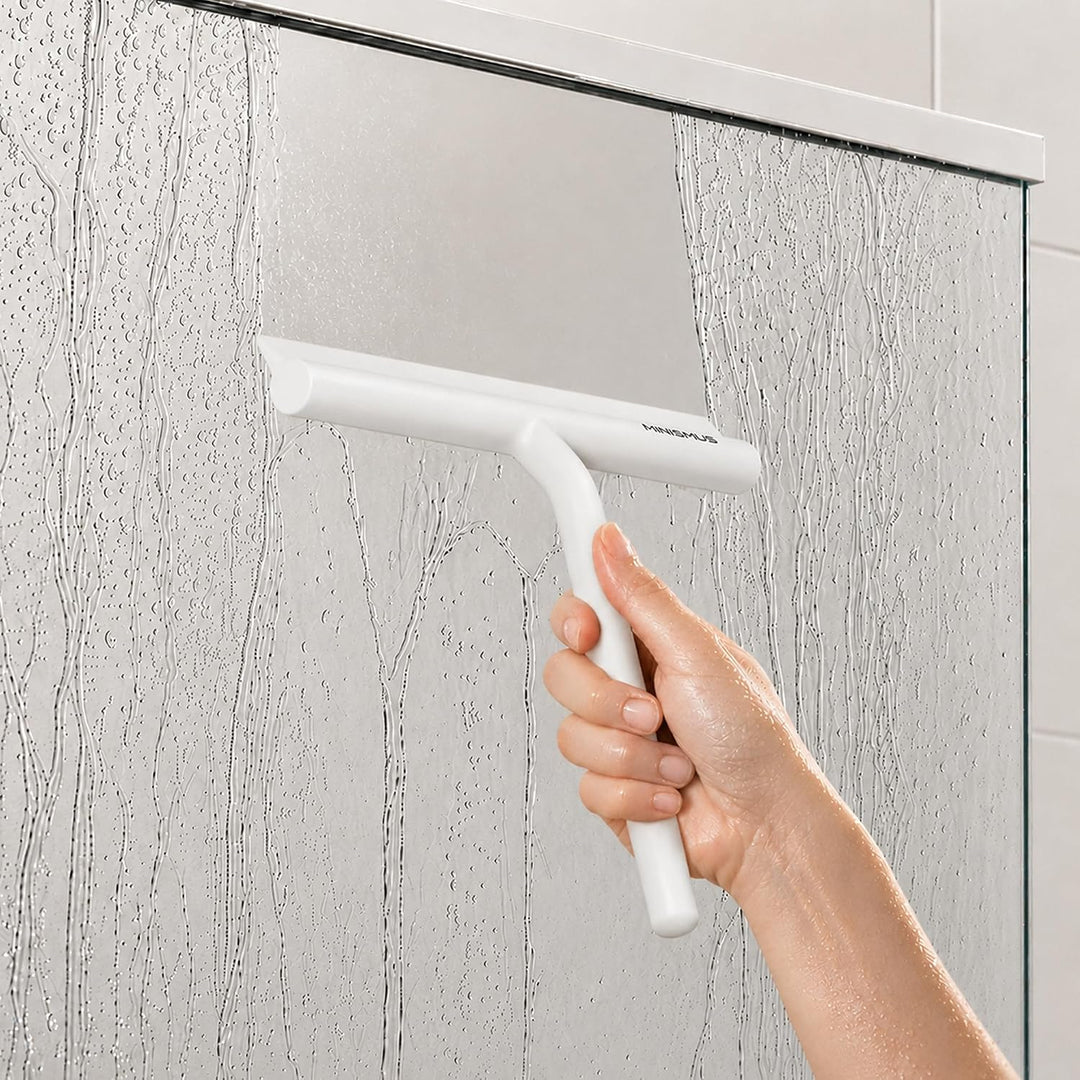 Minismus Duschabzieher - Abzieher für Dusche, Bad, Fliesen, Spiegel, Fenster - inkl. Magnet-Halterun