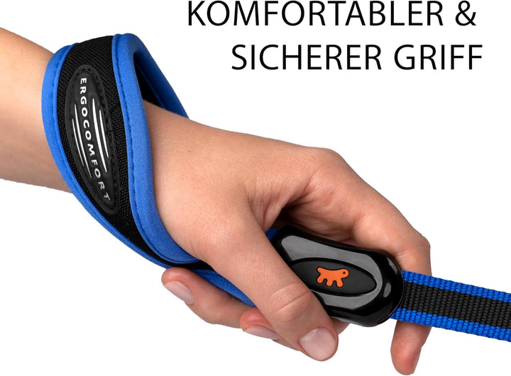 Ferplast ERGOCOMFORT Hundeleine aus Nylon, ergonomischer Griff, weiche Polsterung, Länge 120 cm x 2